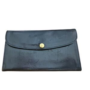 Vintage Coach Envelope Black Leather Wallet‎